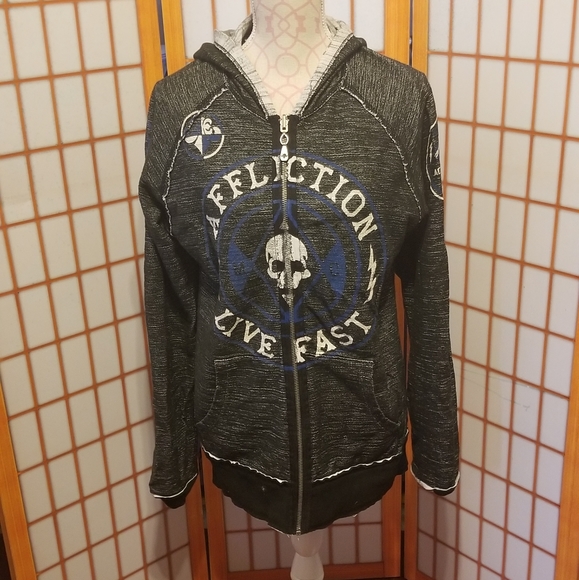 Affliction Tops - Women's reversible hoodie